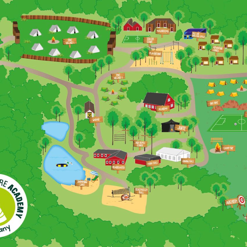 a map of the Camp Adventure Academy