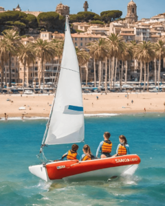 Afternoon sailing program at Barcelona Beach Camp 