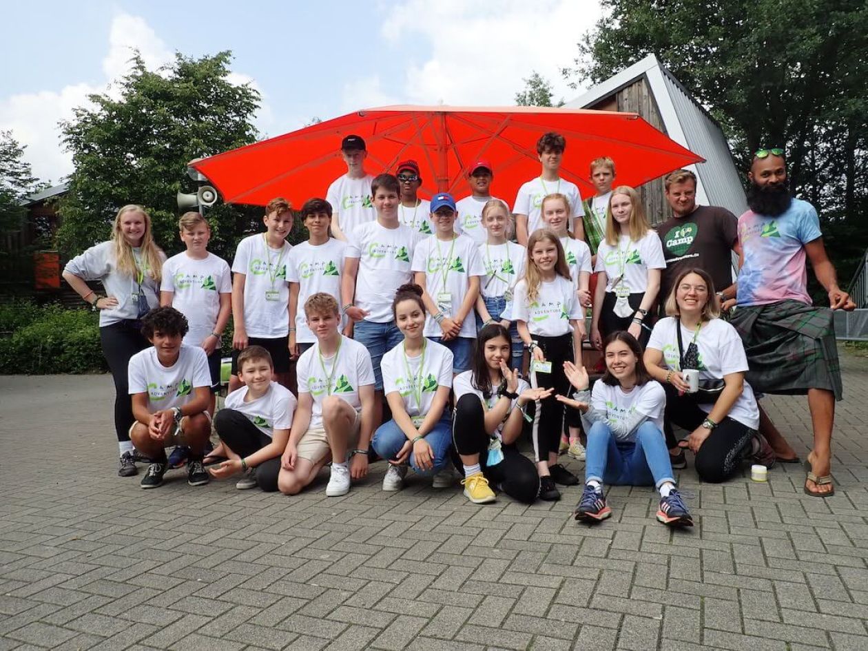 Gruppenfoto im Englischcamp NRW 