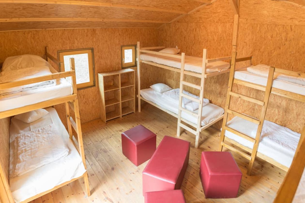 Die Adventure Lodges, ein Achtbettzimmer im Klassenreisen-Camp